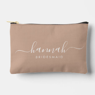 Bruidsmeisje Modern Minimal Script Cosmetisch Etui