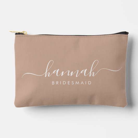 Bruidsmeisje Modern Minimal Script Cosmetisch Etui (Voorkant)