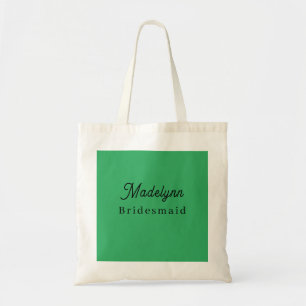 Bruidsmeisje Modern Minimalistisch Groene Tote Tas
