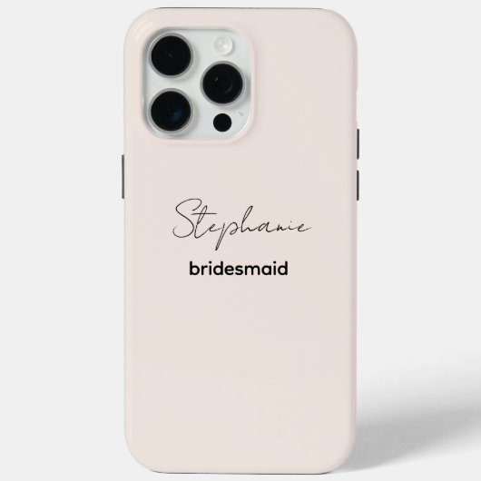 Bruidsmeisje | Modern Minimalistisch Schrift Bloze Case-Mate iPhone Case (Achterkant)
