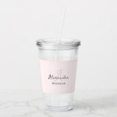 Bruidsmeisje Modern Minimalistisch Schrift Juffrou Acryl Drinkbeker (Achterkant)