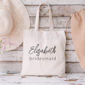 Bruidsmeisje Modern Minimalistisch Schrift Verlovi Tote Bag