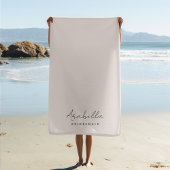 Bruidsmeisje | Modern Minimalistische Script Roze Strandlaken