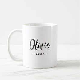 Bruidsmeisje Modern Mok Cadeau | Zwart Wit