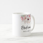 Bruidsmeisje Modern Rustieke Bloemen Mok Cadeau | (Voorkant rechts)