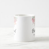 Bruidsmeisje Modern Rustieke Bloemen Mok Cadeau | (Center)