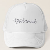 Bruidsmeisje Modern Schrift Diamant Afscheid Als B Trucker Pet (Voorkant)