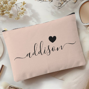 Bruidsmeisje Modern Schrift Peach Beige Hart Etui