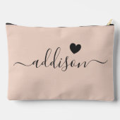 Bruidsmeisje Modern Schrift Roze Beige Hart Etui (Achterkant)