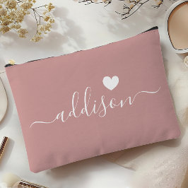 Bruidsmeisje Modern Schrift Stof Rose Hart Etui