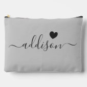 Bruidsmeisje Modern Schrift Warm Grijs Hart Etui (Voorkant)