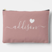 Bruidsmeisje Modern Script Dusty Roos Hart Etui (Voorkant)