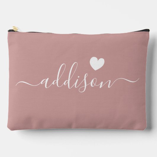 Bruidsmeisje Modern Script Dusty Roos Hart Etui (Voorkant)