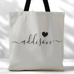 Bruidsmeisje Modern Script Hart Warm Grijs Tote Bag<br><div class="desc">Deze chique canvas tas heeft een prachtige Warm Grey achtergrond versierd met een modern script lettertype en een delicaat hart ontwerp. De zachte, elegante kleur en verfijnde typografie maken het een ideaal accessoire voor bruidsmeisjes of iedereen die houdt van stijlvolle en trendy design. Deze canvas tas is ideaal voor het...</div>
