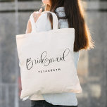 Bruidsmeisje Moderne Kalligrafie Bruiloft Tote Bag<br><div class="desc">Bruidsmeisje Moderne Kalligrafie Bruiloft Canvas tas heeft leuke en  kalligrafie,  samen met de gepersonaliseerde naam.</div>