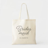 Bruidsmeisje Moderne Kalligrafie Bruiloft Tote Bag (Voorkant)