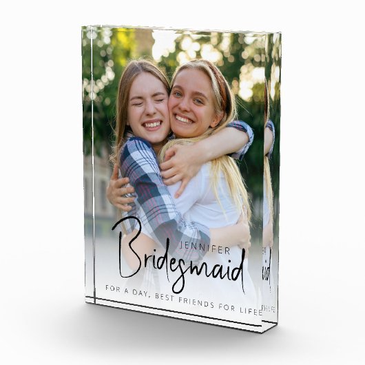 Bruidsmeisje Moderne Minimalistische Bachelorette Fotoblokken (Rechts)