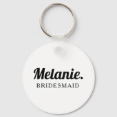 bruidsmeisje | Moderne minimalistische gewaagde st Sleutelhanger (Voorkant)