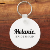 bruidsmeisje | Moderne minimalistische gewaagde st Sleutelhanger (Voorkant)