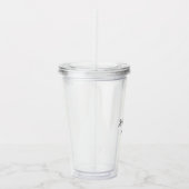 Bruidsmeisje Moderne Minimalistische Script Bachel Acryl Drinkbeker (Rechts)