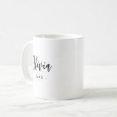 Bruidsmeisje Moderne Mok Cadeau | Zwart Wit (Voorkant links)