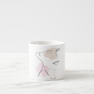 Bruidsmeisje mok - esthetische lijn kunst koffiemo