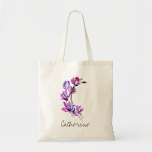 Bruidsmeisje Monogram Bloem Letter C Trouwen Tote Bag