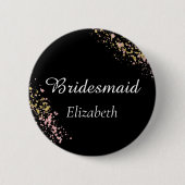 Bruidsmeisje monogram ronde button 5,7 cm (Voorkant)