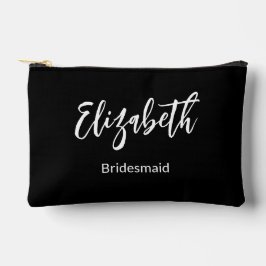 Bruidsmeisje Naam Dank Je Wel Zwarte en Witte Huwe Etui