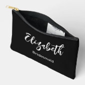 bruidsmeisje naam dank u bruid bruidegom trouwdatu etui (Open)