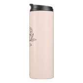 Bruidsmeisje Naam Peony November Geboorte Bloem Gi Thermosbeker (Geroteerd rechts)