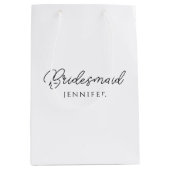 Bruidsmeisje Naam Sjabloon Vrouwen  Medium Cadeauzakje (Voorkant)