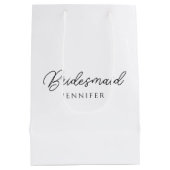 Bruidsmeisje Naam Sjabloon Vrouwen  Medium Cadeauzakje (Achterkant)