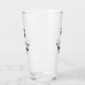 Bruidsmeisje naam toevoegen monogram eenvoudig min glas (Links)