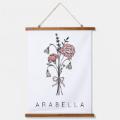 Bruidsmeisje naam Wildflower  Hangend Wandkleed (Voorkant)