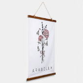 Bruidsmeisje naam Wildflower  Hangend Wandkleed (Gebogen)