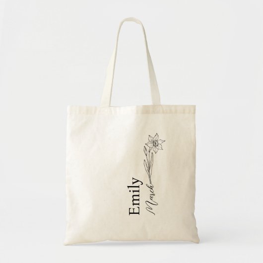 Bruidsmeisje Narcis Maand Geboorte Maand Bloem Tote Bag (Voorkant)