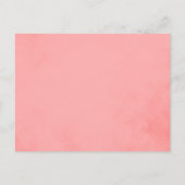 Bruidsmeisje Nodig Roze en Groene Bloemen uit Uitnodiging Briefkaart (Achterkant)