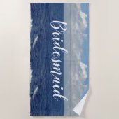 Bruidsmeisje Oceaan Golven Strand Handdoek (Voorkant)
