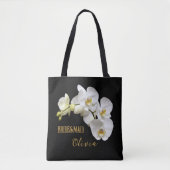 Bruidsmeisje Orchideeën Bloemen gepersonaliseerd Tote Bag (Voorkant)