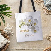 Bruidsmeisje Orchideeën Bloemen gepersonaliseerd Tote Bag