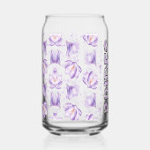 Bruidsmeisje Paarse Bloemen Blikvorm Glas (Voorkant)