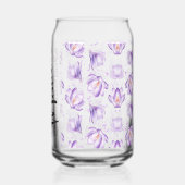 Bruidsmeisje Paarse Bloemen Blikvorm Glas (Achterkant)