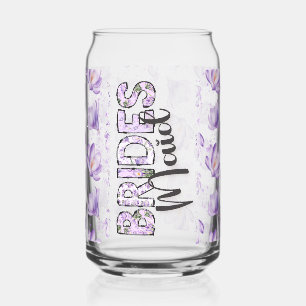 Bruidsmeisje Paarse Bloemen Blikvorm Glas