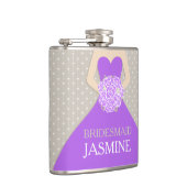 Bruidsmeisje paarse jurk genaamd hip fles heupfles (Rechts)