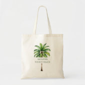 Bruidsmeisje Palm Tree Waterverf Elegant Modern Tote Bag (Voorkant)