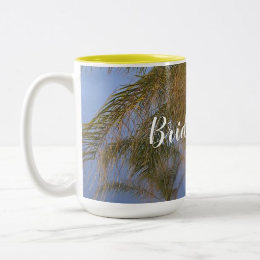 Bruidsmeisje Palm Trees bruiloft Mokken (Links)