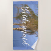 Bruidsmeisje Palmboom Strandhanddoek Strandlaken (Voorkant)