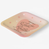 Bruidsmeisje Peach Bruiloft Cowgirl Laatste Rodeo Papieren Bordje (Gebogen)