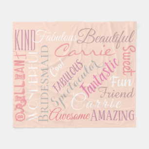 Bruidsmeisje personaliseren fantastische attribute fleece deken